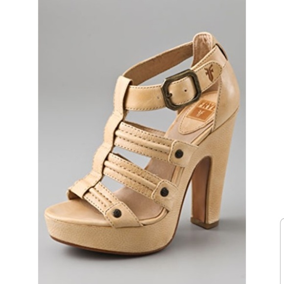 Frye Shoes - Frye Catrin Trapunto leather platform heels 7.5